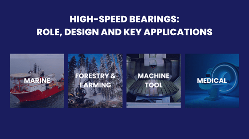 Makets requiring high speed bearings